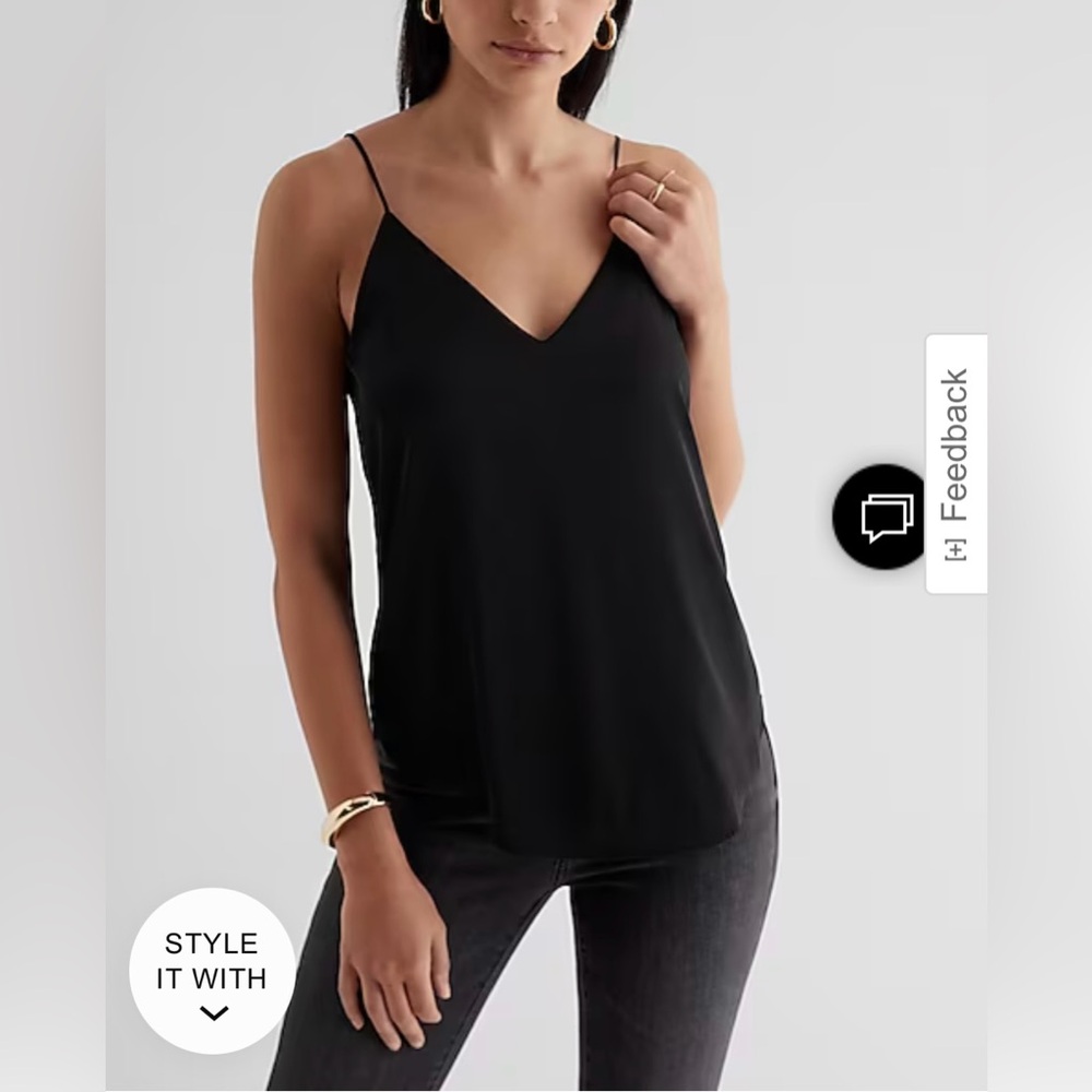 Express Satin V-Neck Downtown Cami